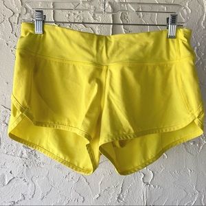 Lululemon Yellow Run Speed Shorts *FLAW*